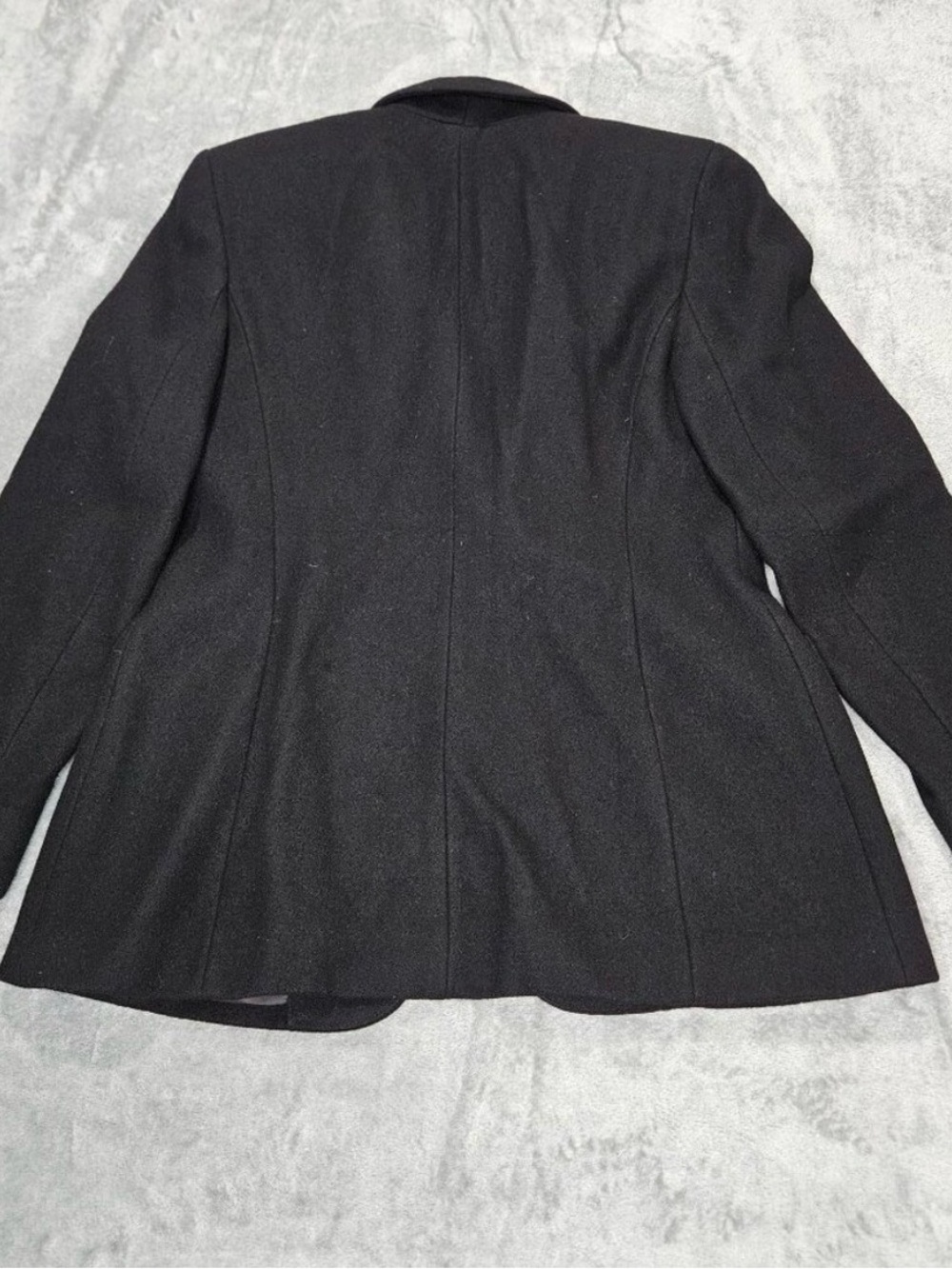 Vtg Lauren Ralph Lauren Blazer Womens 8 Black Wool Cashmere Blend Beaded Crest - Picture 13 of 15